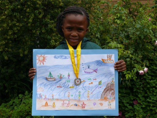 Letlhogonolo Selato did a drawing of her family.