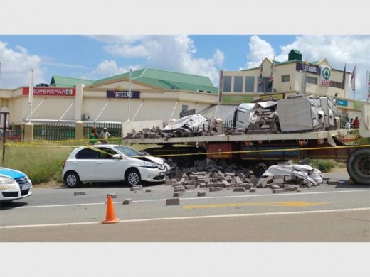The car collided with a truck on the R24 near the Magaliesburg Spar.  Photo: Facebook/ Berg and Cradle