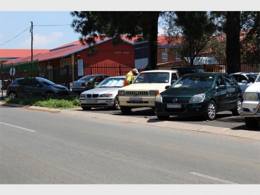 A traffic officer on duty at KHS.
