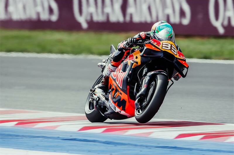 Starting from 16th on the grid at the San Marino MotoGP, Brad Binder clawed his way into the top 10 despite severe grip issues and race-day challenges.