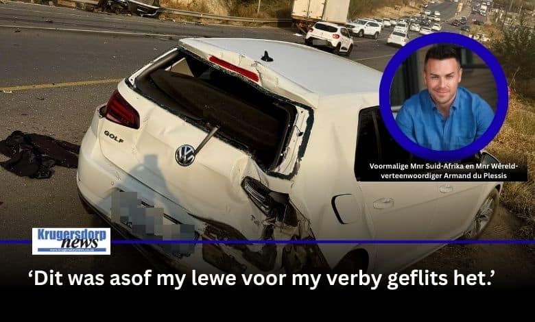 Voormalige Mnr SA en Mnr Wêreld-verteenwoordiger deel sy trauma ná ernstige botsing op Hendrik Potgieterweg en doen dringende beroep op verkeerspolisie vir beter padveiligheid.
