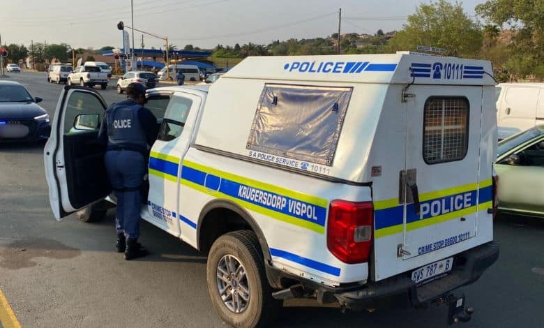 Police respond to the shooting, which took place during peak hour traffic.