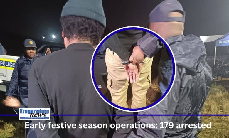 West Rand police intensified festive season operations, arresting almost 200 suspects for crimes ranging from drug dealing to unlicensed liquor outlets.