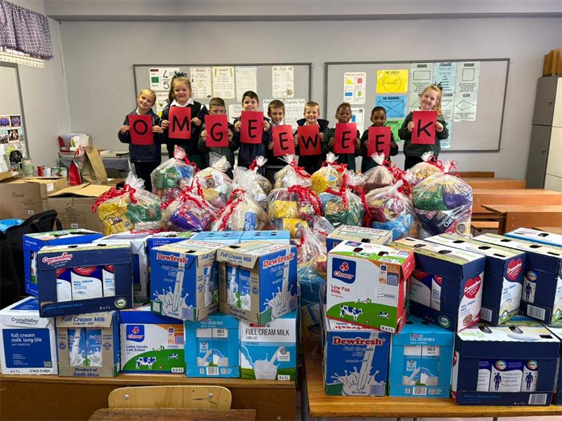 Die gemeenskap het vanjaar saamgespan om minderbevoorregte gesinne met liefdevolle Omgee-pakkies te ondersteun tydens Noordskool se Omgee-week.