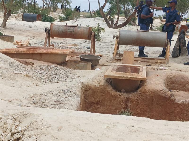 Police arrested 35 suspects and seized drugs, liquor and mining equipment during an Operation Shanela crackdown in Kagiso.