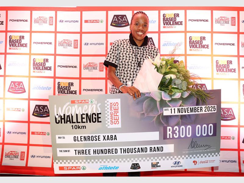 Women from Johannesburg and the West Rand shone at the SPAR Women’s 10km Grand Prix, with Glenrose Xaba making history as the first black South African to win the series three times.