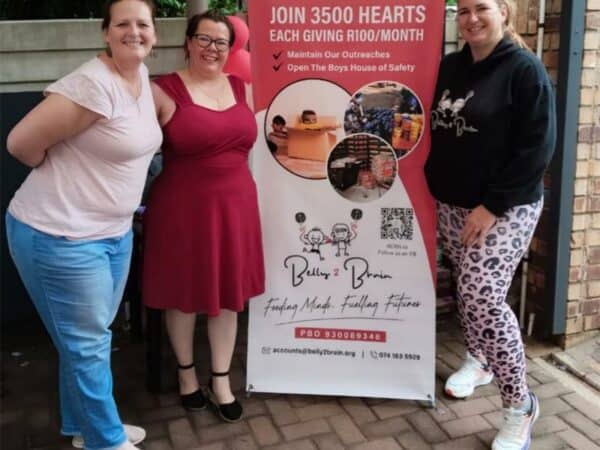 Located on Viljoen Street, Belly2Brain’s charity shop marks one year of turning community donations into hope — supporting local children, schools, and families in need.