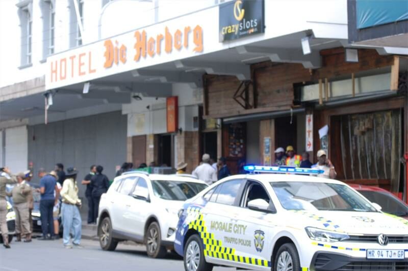 Management criticises Die Herberg Hotel closure as harmful to business, while Mogale City warns the building poses serious safety risks and cannot be partially reopened.