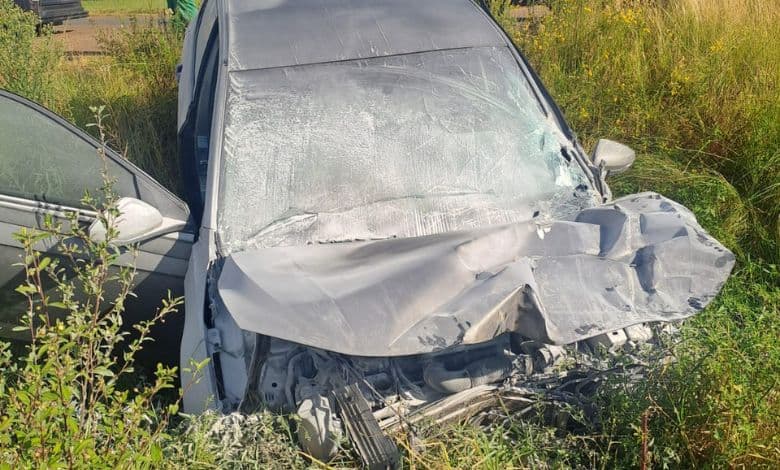 A truck and a car collided in Tarlton, leaving three injured.