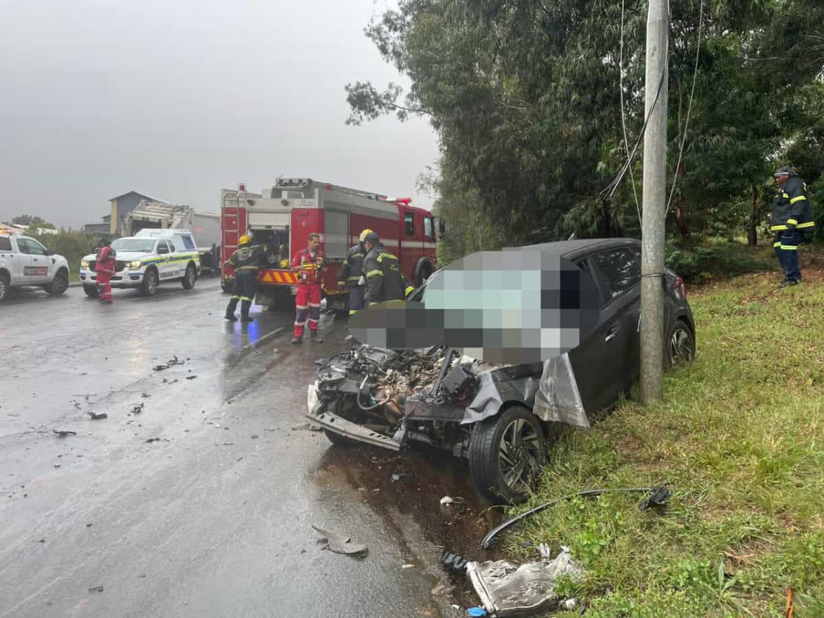 Numerous emergency services are on the scene following an early morning crash.