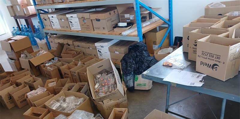 An intelligence-driven raid uncovered a large stash of counterfeit industrial goods in Krugersdorp.