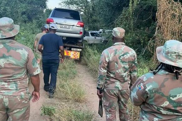 A stolen SUV from Krugersdorp was recovered in Musina after suspects opened fire and fled across the river.