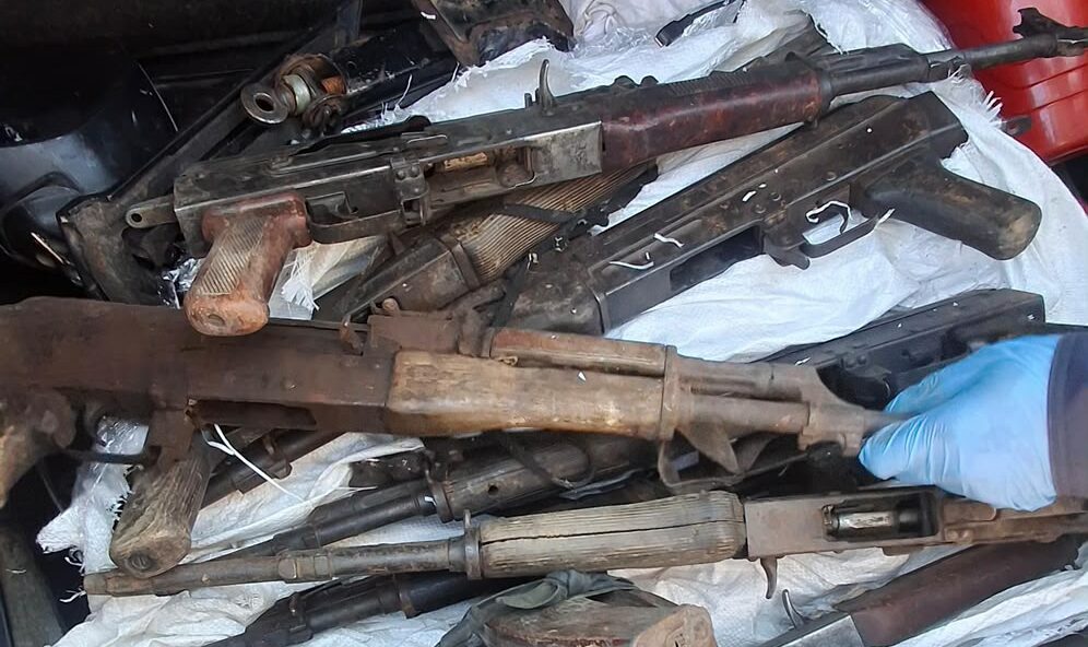 Police recovered eight rifles in Magaliesburg after intercepting a vehicle with a Namibian registration plate during a patrol operation.