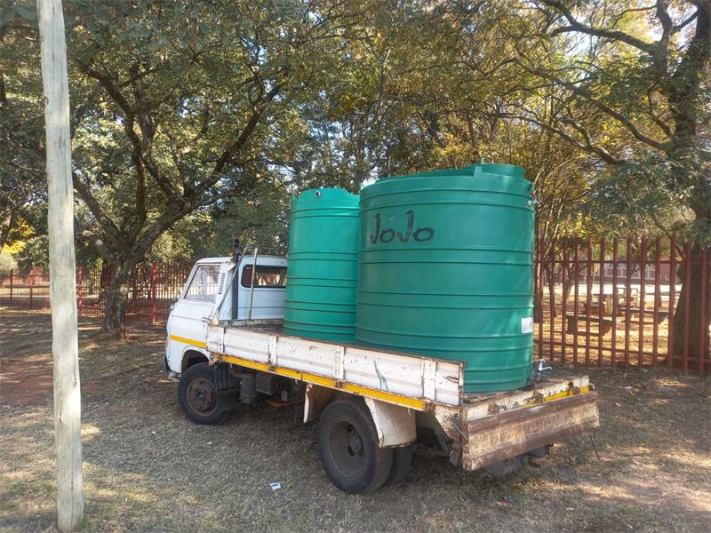 Nic Diederichs THS is supporting residents affected by water supply issues by providing access to water tanks outside the school until the supply is restored.