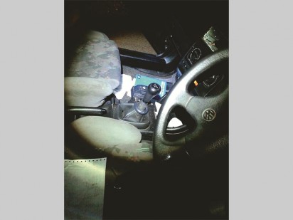 The gearlock was still intact while the suspects were driving the vehicle.