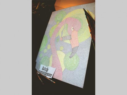 Lereza Basson (graad 11) se kunswerk oor Pointillisme. Dit het haar vyf weke geneem om die kunswerk met 'n tandestokke en verf te voltooi.