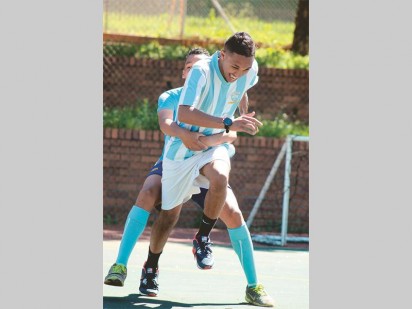 FC Palmeros players during training.
