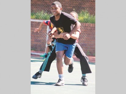 FC Palmeros players during training.