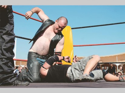 Cowboy showing Gravity who is the boss.