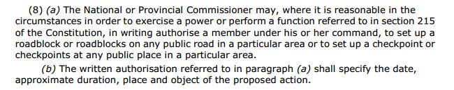 SAPS JMPD roadblock Section 13, 8