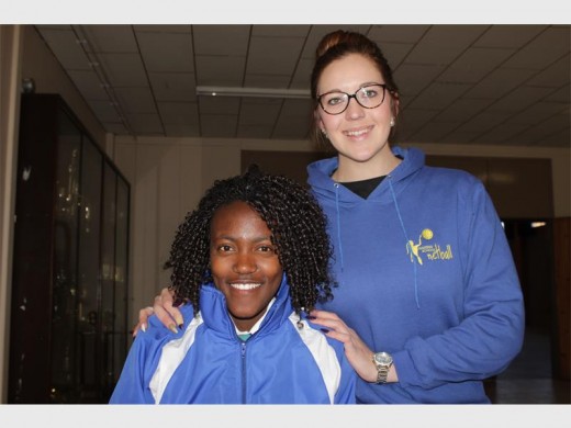 Nyameka Mbola and her coach Marelize Herbst. Photo: Sonwabile Antonie