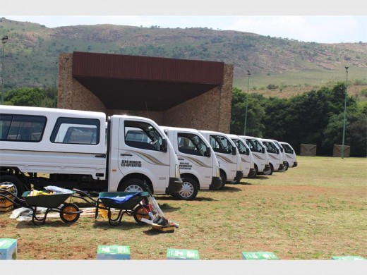 The vehicles ready to be handed over to cooperatives.