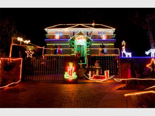 Some of the houses on the Rudolph's Lightscout route. Photos: Supplied
