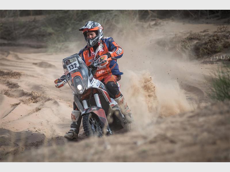 Joey Evans during the Dakar Rally. Photo: Facebook