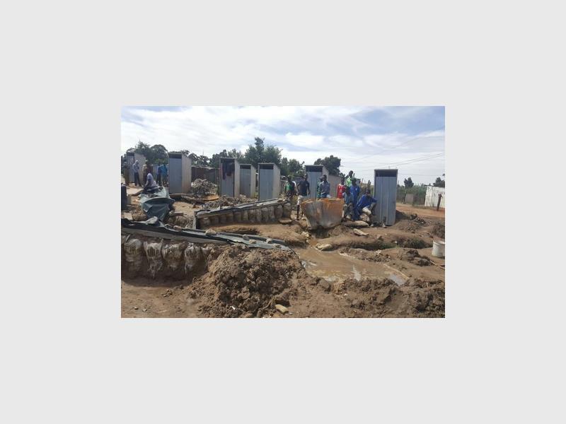 Extent of the illegal mining operation in Matholesville.