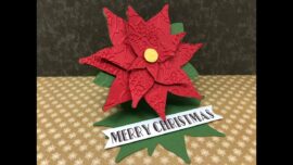 Poinsettia easel card using Cricut Design Space