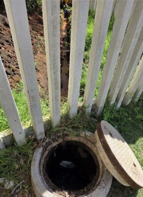 One of the stormwater drains that was opened during the clean-up. 