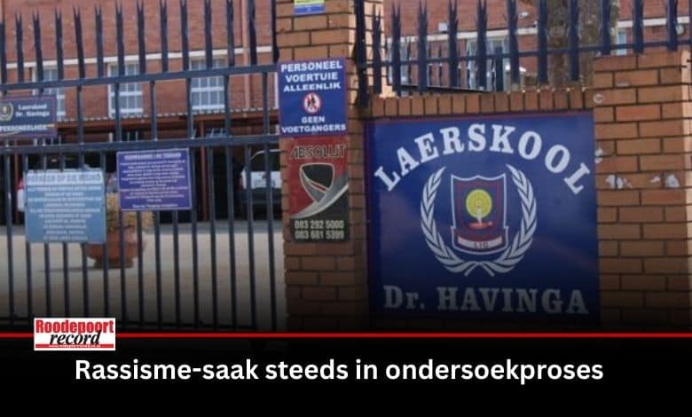 Die ondersoek na beweerde rassisme by Laerskool Dr Havinga is volgens die Onderwysdepartement byna afgehandel.