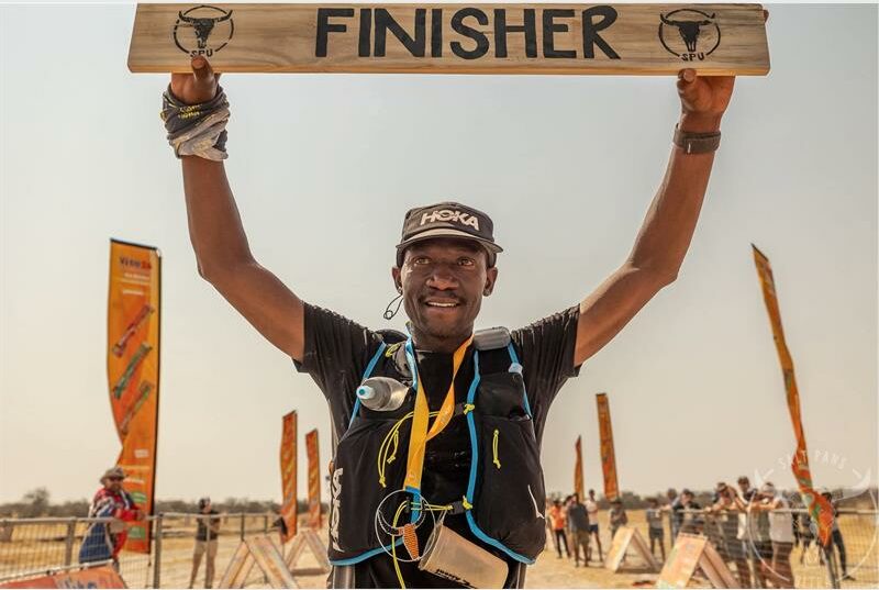 Constable Kennedy Sekhuthe wins the Salt Pans Ultra Marathon with a record-breaking time.
