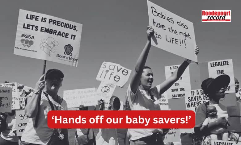 Baby Saving organisations are fighting the Department of Social Development's gazetted legislation that declares the act of mothers safely relinquishing infants at facilities illegal.