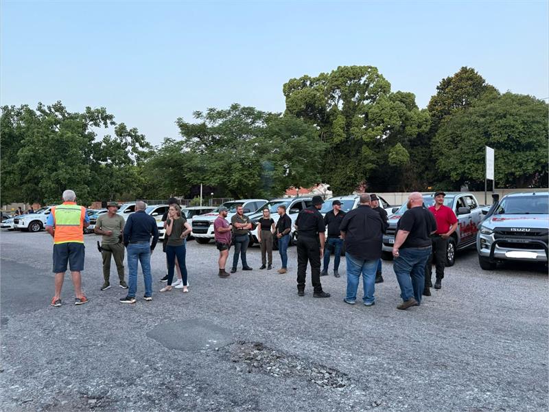 Residents were treated to quite a spectacle as the long procession of vehicles with lights flashing made their way through the area.