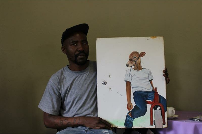 Sello Letswalo visited Praemoveo Education Centre, where he shared his expertise and wealth of knowledge in the art space.