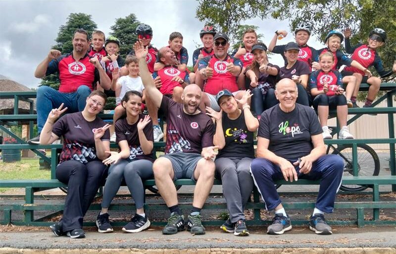 The Little Heroes of Hope children’s cycle team and Muscle Runners team raised awareness for the Muscular Dystrophy Foundation.