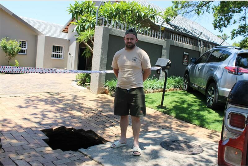 The family continues to battle using their driveway after the sinkhole appeared.