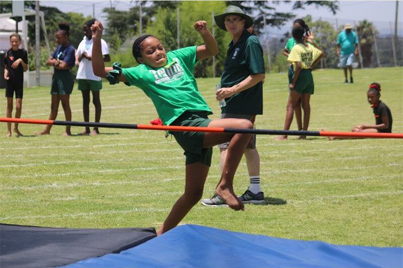 The learners participated in various track and field events.