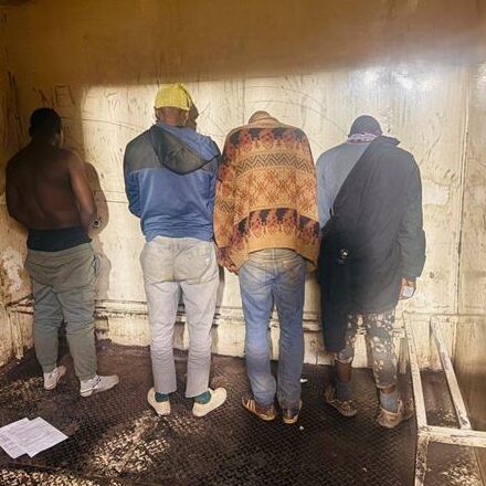 Their attempts to run from the law failed when additional teams arrived during the search, leading to being arrested.