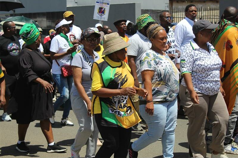 The ANC in Roodepoort led residents in a protest march against illegal mining.