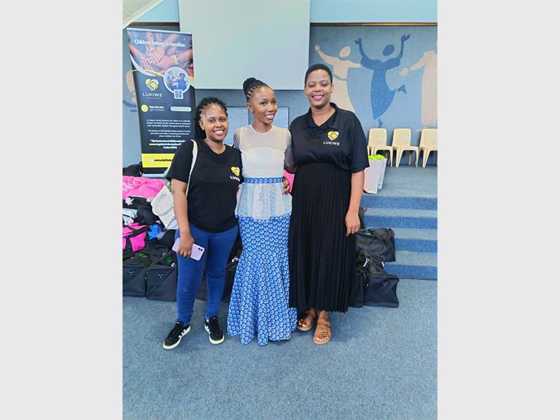 Foster children each received a personalised duffel bag filled with essentials and gifts.