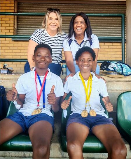 Young ones showed determination on the track and field.