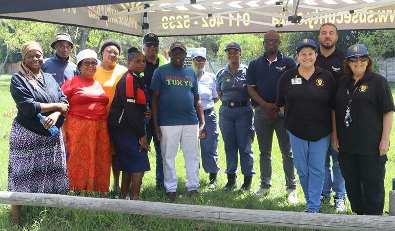 The area security cluster works hand in hand with domestic staff to strengthen community security.