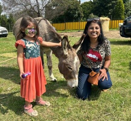 Animal lovers enjoyed donkey cuddles while families enjoyed the social setting and browsing around the stalls.
