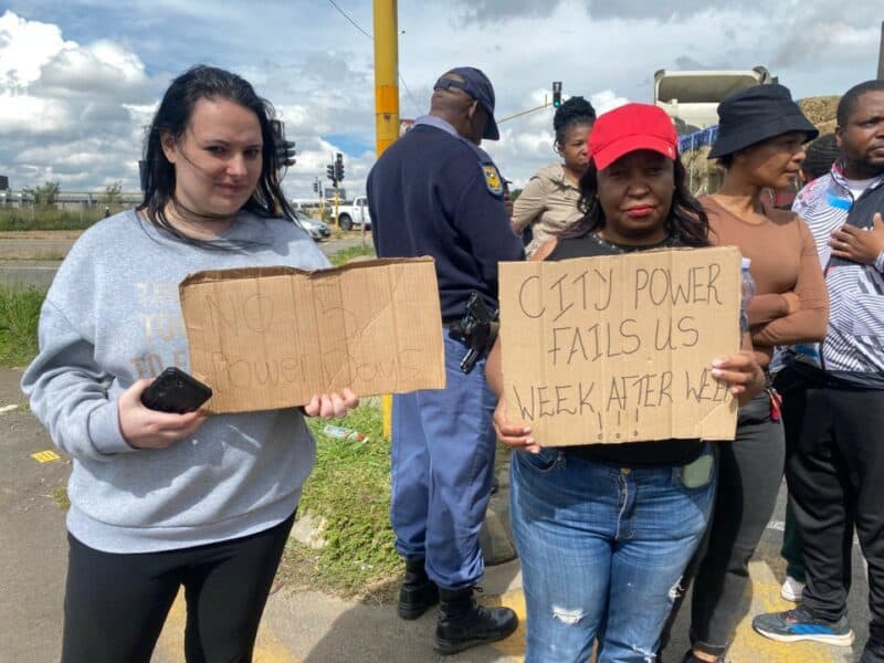 Police presence at the scene has drawn concern from residents, who say they feel threatened by officers’ use of ammunition.