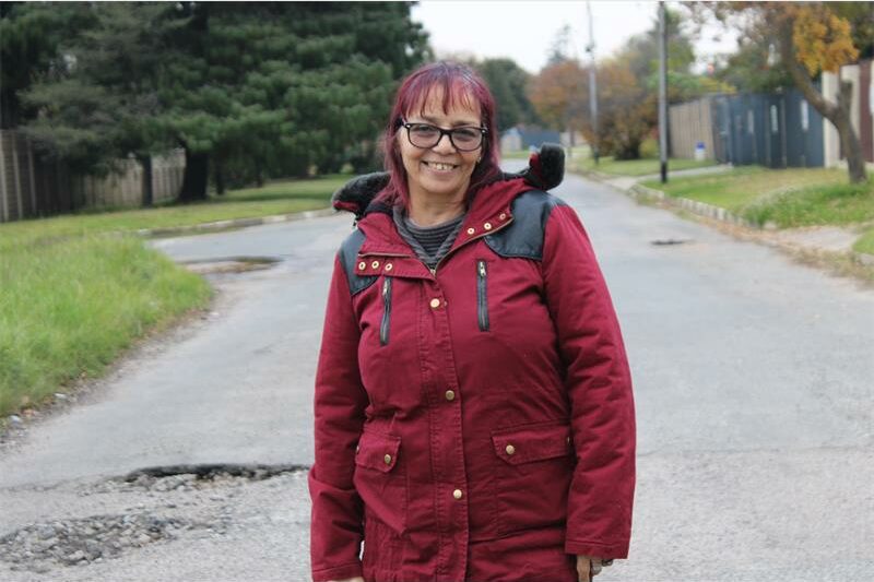 After more than a year of reporting potholes in Hamberg through JRA's hotline system, they remain unrepaired.
