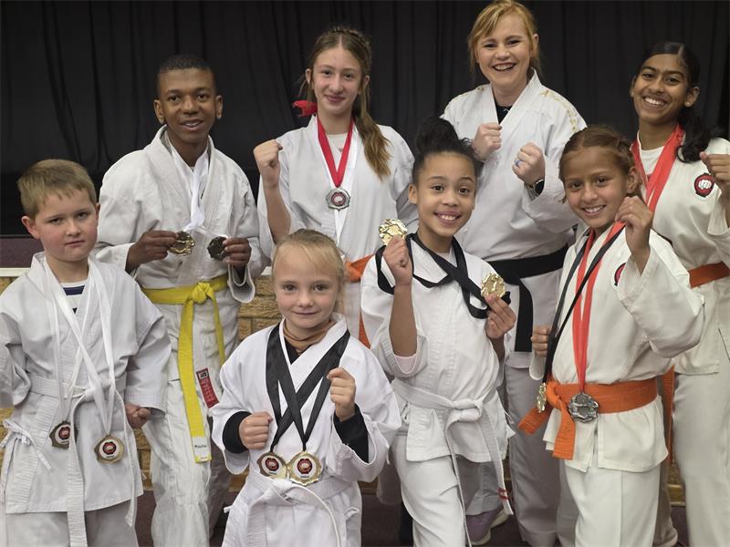 Badgers Karate Academy's young competitors impress in Kata and Kumite with a 14-medal haul.
