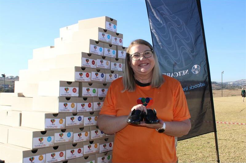 The morning saw the community unite to help ensure more South African children can attend school with dignity, one pair of shoes at a time.