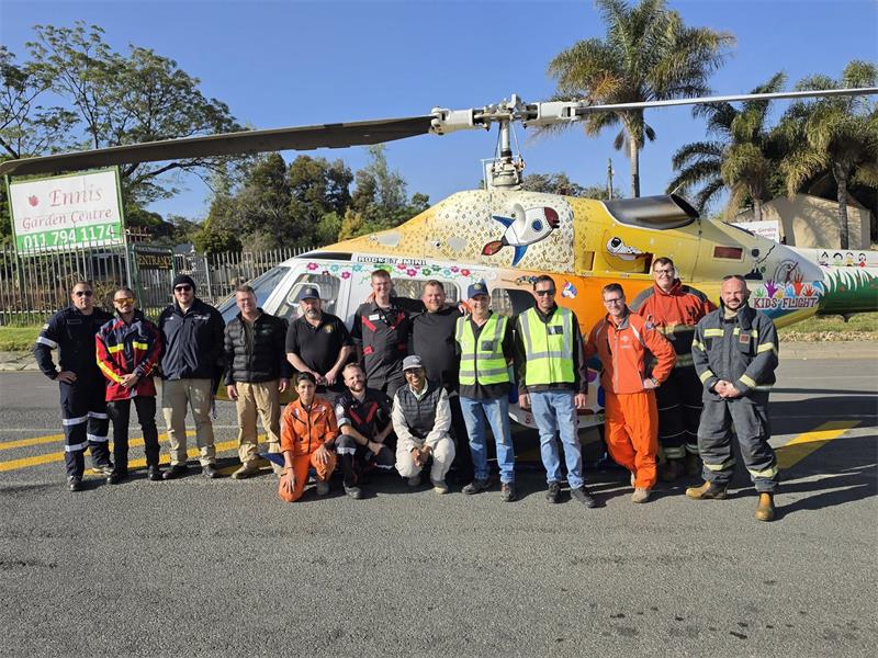 Volunteers joined forces with local emergency services to safely secure a helicopter landing zone for a critical patient transfer.